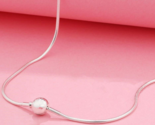 Essence Necklace Sterling Silver Barrel Clasp Necklace Fit Small Hole Ch... - $38.20+