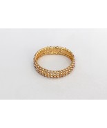 14K Gold Band  S925 Sterling Gold  CZ Simulated Diamond Gift/Wedding - $12.86