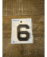 Simplicity Iron On Patch Black Number 6 - $219.84 MXN