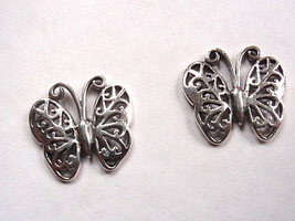 Butterfly Filigree Stud Earrings 925 Sterling Silver Post Corona Sun Jew... - £5.98 GBP