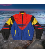 Vtg 80s Active Frontier Womens Petite L Windbreaker Jacket Nylon Colorblock - $19.95