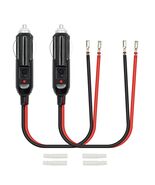 Maixbomr 2Pcs Cigarette Lighter Male Plug 16AWG 10inch Cable 12V Fuse LED - $190.65 MXN