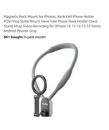 Magnetic Neck Mount for Phones, Neck Cell Phone Holder POV/Vlog Selfie M... - $40.31 CAD