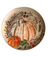 Pumpkin Pumpkins Lunch Side App Plates Set of 4 Melamine 8&quot; Thanksgiving... - £27.15 GBP