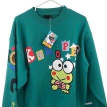 NWT Sanrio x Dumbgood Keroppi Puff Print Crew Neck Green Sweatshirt Size 2XL - £395.67 GBP