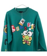 NWT Sanrio x Dumbgood Keroppi Puff Print Crew Neck Green Sweatshirt Size... - £395.67 GBP