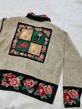 Womens XL The Eagles Eye Vintage Cardigan Sweater Equestrian Horse - £30.25 GBP