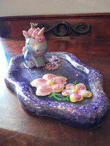UNICORN Tray Unique Jewelry Purple Collections Table Knick Knacks Coins ... - $16.95