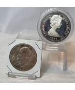 Sterling Silver 1975 5 Dollar Cayman Islands 35.85G 1971 Ike Dollar 40% ... - $45.49