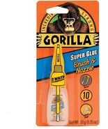 Gorilla Super Glue with Brush &amp; Nozzle Applicator, 10 Gram, Clear - $174.47 MXN
