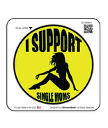 I SUPPORT SINGLE MOMS - 2 Pack - Hard Hat Helmet Sticker(size: 2&quot; color:... - $3.95