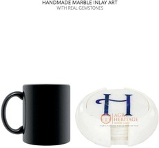 Inlay Marble Coaster Set Lapis Inlay Arts Home Kitchen Decor Gift E2001 - £177.26 GBP