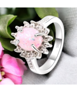 &quot;Elegant Opal and Zirconia Sterling Silver Ring - Vintage-Inspired Jewelry&quot; - €17,11 EUR