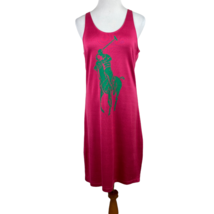 Ralph Lauren Collection Purple Label Tank Dress M Pink Big Pony Logo Knee Length - £172.27 GBP