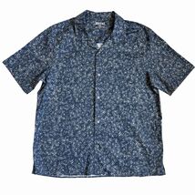 Rhone Men’s Floral Stretch Twill Camp Collar SS Button Up Shirt Sz L Nav... - $34.60