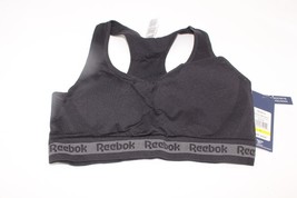 Reebok Womens Sportive Seamless Bra Medium Support Black Size L NWT - £19.32 GBP