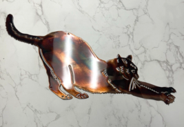 Stretching Kitty Metal Wall Art Decor 16&quot; x 10&quot; - $23.73