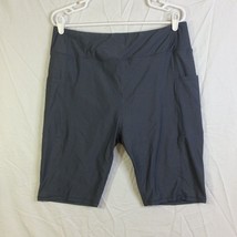 Long Board Shorts Women High Waist Side Pocket Swimming Shorts Gray 3XL ... - £7.75 GBP