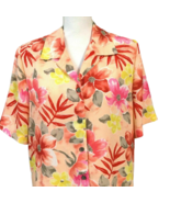 ALIA Vintage Women&#39;s Summer Floral Blouse Size 12 Tropical Top Cruise Va... - £32.68 GBP