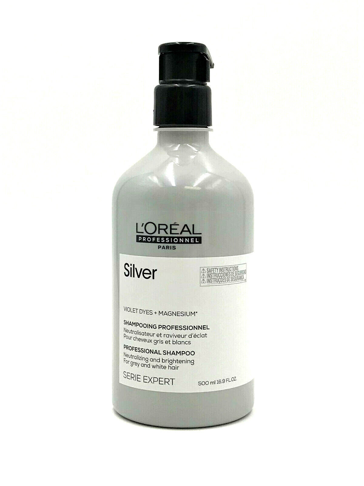 L'Oreal Silver Neutralizing & Brightening Shampoo For Grey & White Hair 16.9 oz