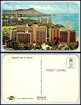 HAWAII Postcard - Honolulu, Waikiki Beach, Birds Eye View S22 - £3.94 GBP