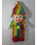 Clown 14&quot; Plush Striped Outfit and Hat Hard Head - £9.48 GBP