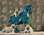 Vintage Postcard Blue Point Siamese Kittens &amp; Horse Columbia Wholesale S... - £4.17 GBP