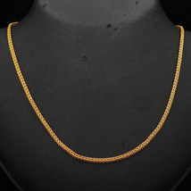 22cts Stamp Magnificent Gold 9&quot; Cord Chain Wife Gift Stone Women Jewelry - £2,376.75 GBP