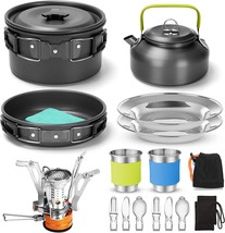 Odoland 16-Piece Camp Cookware Set For Backpacking, Outdoor Picnic, And ... - £44.61 GBP