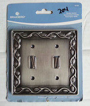 Brainerd Double Toggle Wall Plate Brushed Satin Pewter - £13.15 GBP