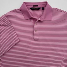 Polo Golf Ralph Lauren Mens Polo Shirt X-Large XL Performance Pink White Striped - £16.54 GBP