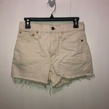 NEW Madewell The Perfect Jean Short in Vintage Canvas Wash SZ 25 Raw Hem - $29.69