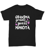 Grandma T Shirt Grandma Grams Sweet Mimicita Black-U-Tee - £14.31 GBP