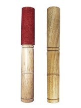 Tibetan Singing Bowl Leather &amp; Wooden Felted Stick Easy Grip 7&quot; Pair Of ... - £15.63 GBP