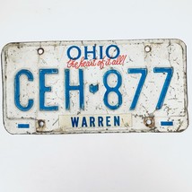  United States Ohio Warren County Passenger License Plate CEH-877 - £13.00 GBP