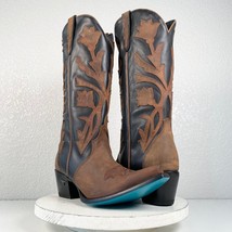 NEW Lane JOLENE Brown Cowboy Boots Womens 11 Leather Western Snip Toe Wide Calf - £189.95 GBP
