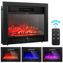 28.5&quot; Fireplace Electric Embedded Insert Heater Glass Log Flame Remote Home - £210.30 GBP