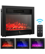 28.5&quot; Fireplace Electric Embedded Insert Heater Glass Log Flame Remote Home - £210.02 GBP