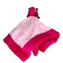 Carters Lovey Security Blanket Baby Girl Pink Ladybug Plush Stuffed Animal 13x13 - £19.83 GBP