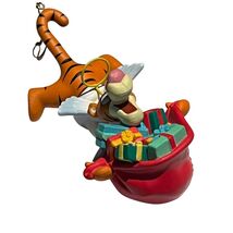 Disney Store Vintage 90s Angel Wing Tigger Ornament Santa Hat Christmas ... - €8,23 EUR