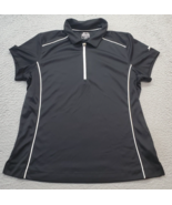 Slazenger Polo Shirt Women XL Black Golf Performance Short Sleeve Quarte... - £14.23 GBP