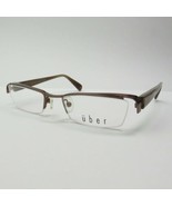 UBER Eyeglasses Frames 48-19-135 Poly Saturn M brown half frame cut out new - $51.02