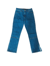 J BRAND Donne Jeans Dal Taglio Dritto Split Hem Regolare Blu Taglia 26W JB003357 - £62.63 GBP