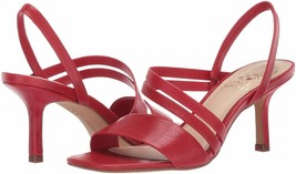 Vince Camuto Savesha Multi Strap Leather Slingblack Sandals, Size 6.5 Red - £62.89 GBP