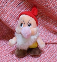Snow White Dwarf &quot;Gumpy&quot; 8&quot; Plush Toy, Vintage Disney Stuffed Bean Bag - £11.95 GBP