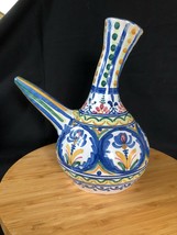 Antico Colorato Europeo Ceramiche Gendi Acqua Dropper. Segnato Fondo - £97.00 GBP