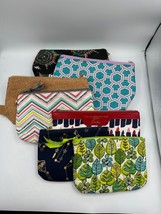 Cosmetic Bags Lot of 7 Clinique Estée Lauder Vera Bradley Origins Adler Makeup  - $13.54