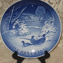 B & G Christmas Plate "Pheasants in the Snow"-Denmark- 1970 - £7.97 GBP