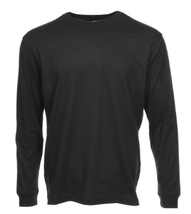 Blue Mountain YMK-1072 Men&#39;s Long-Sleeve Jersey Crew T-Shirt/Black/Medium - $27.90