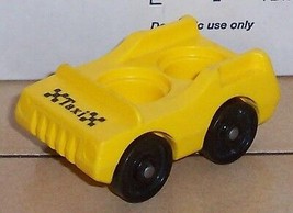 Vintage 80&#39;s Fisher Price Little People yellow Taxi #2500 FPLP - £11.58 GBP